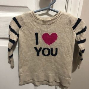 Baby gap I ❤️ you sweater dress size 12-18 months